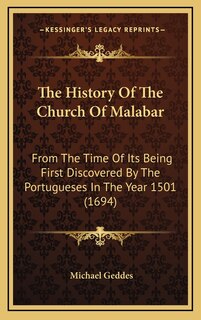 Front cover_The History Of The Church Of Malabar