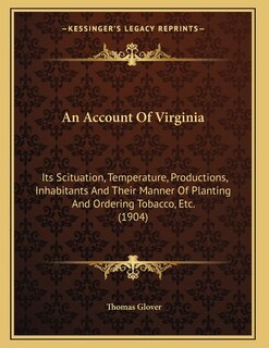 Front cover_An Account Of Virginia