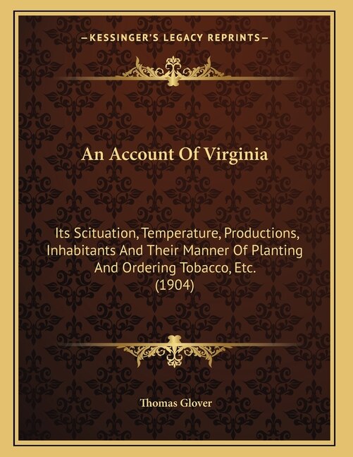 Front cover_An Account Of Virginia