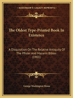 Front cover_The Oldest Type-Printed Book In Existence