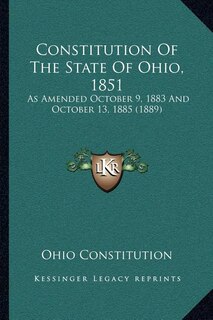 Front cover_Constitution Of The State Of Ohio, 1851