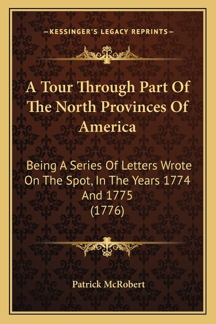 Couverture_A Tour Through Part Of The North Provinces Of America