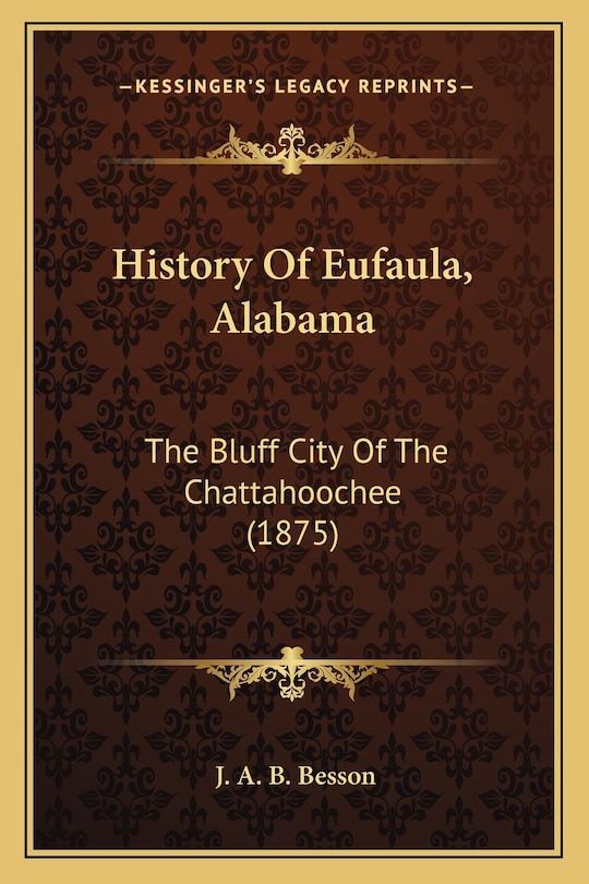 Couverture_History Of Eufaula, Alabama