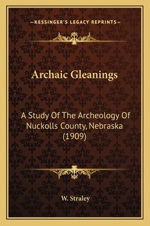 Front cover_Archaic Gleanings
