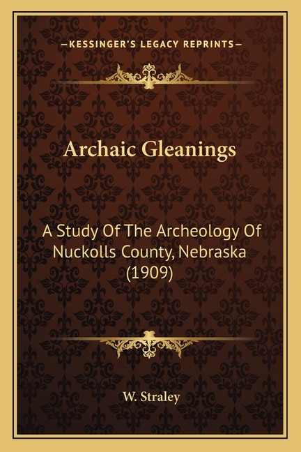 Front cover_Archaic Gleanings