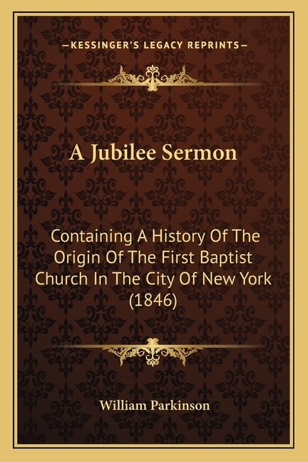 Front cover_A Jubilee Sermon
