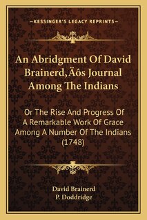 Couverture_An Abridgment Of David Brainerd's Journal Among The Indians