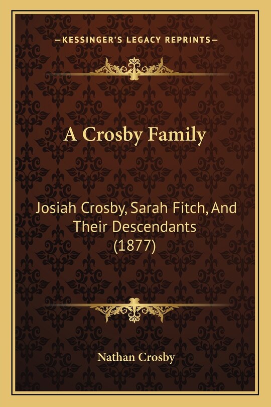 Front cover_A Crosby Family