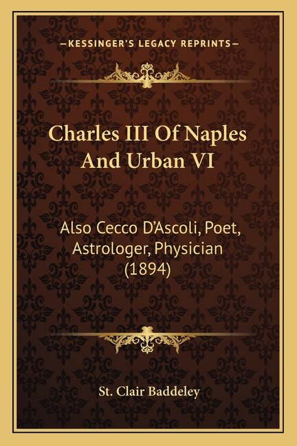 Front cover_Charles III Of Naples And Urban VI