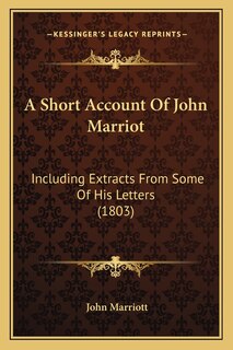 Couverture_A Short Account Of John Marriot