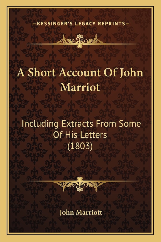 Couverture_A Short Account Of John Marriot
