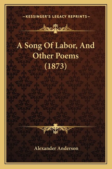 Couverture_A Song Of Labor, And Other Poems (1873)