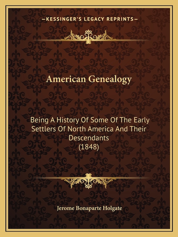 Couverture_American Genealogy