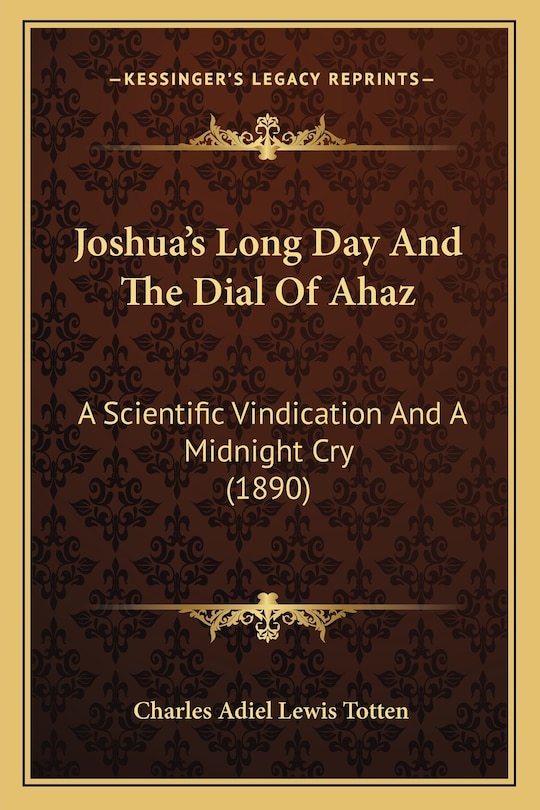 Front cover_Joshua's Long Day And The Dial Of Ahaz