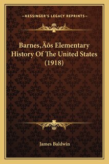 Front cover_Barnes's Elementary History Of The United States (1918)