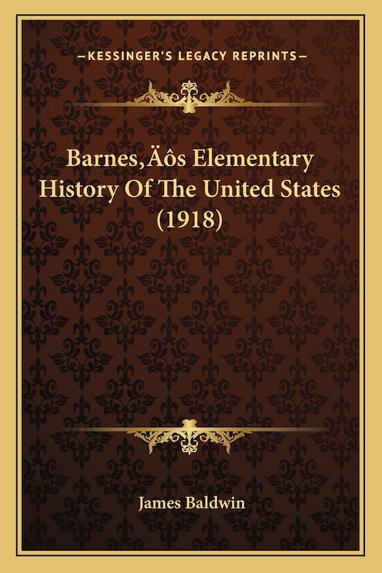 Front cover_Barnes's Elementary History Of The United States (1918)