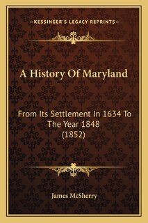 Couverture_A History Of Maryland
