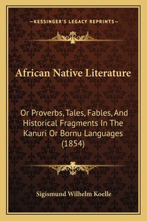 Front cover_African Native Literature