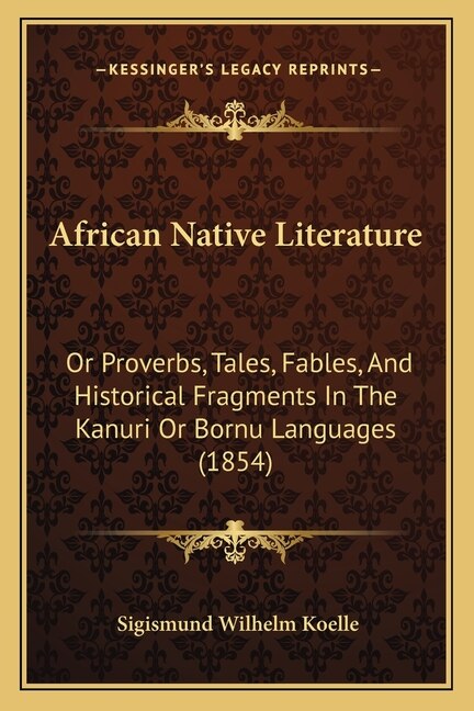 Front cover_African Native Literature