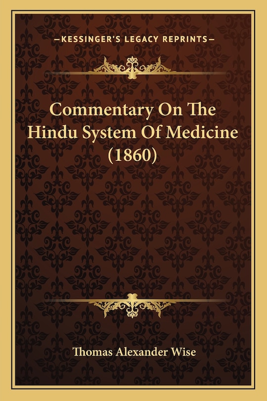 Front cover_Commentary On The Hindu System Of Medicine (1860)