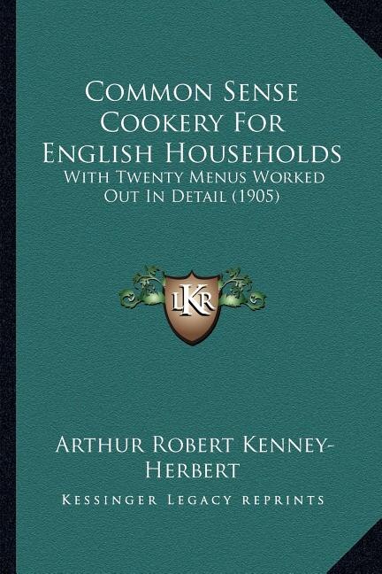 Couverture_Common Sense Cookery For English Households