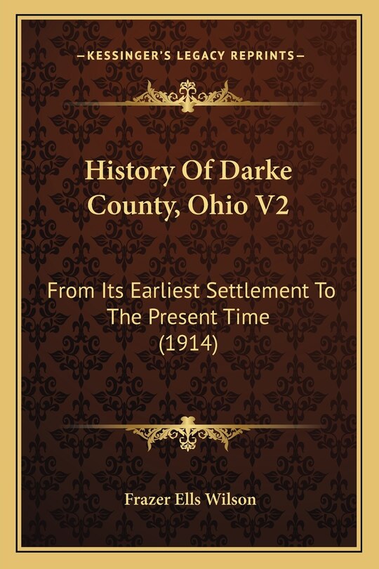 Couverture_History Of Darke County, Ohio V2