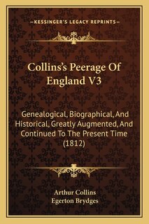 Front cover_Collins's Peerage Of England V3
