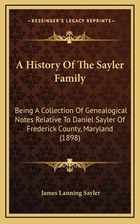 Couverture_A History Of The Sayler Family