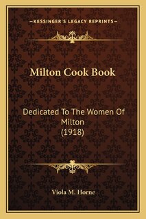Couverture_Milton Cook Book