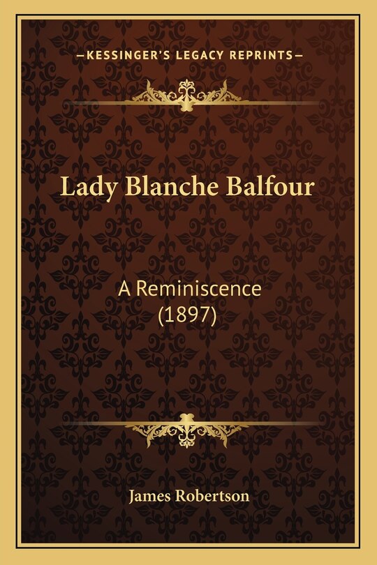Front cover_Lady Blanche Balfour
