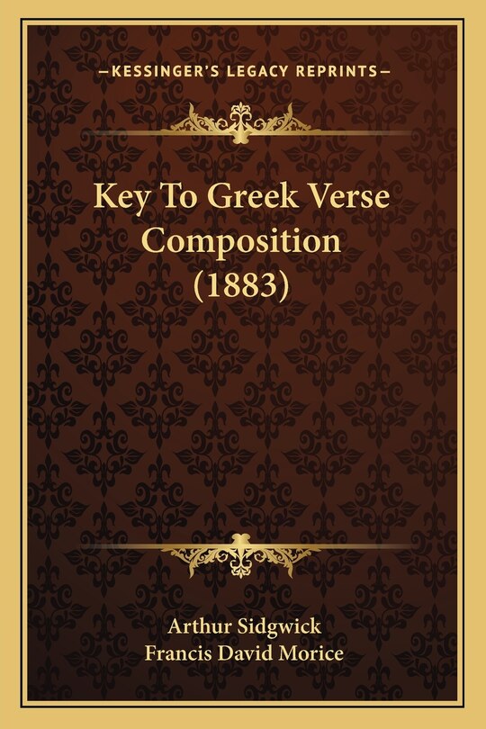 Front cover_Key To Greek Verse Composition (1883)