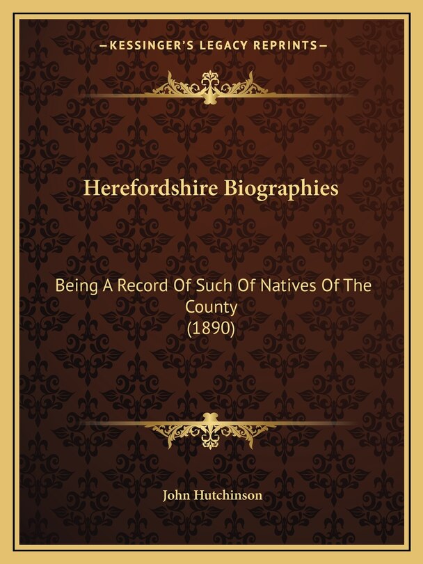 Front cover_Herefordshire Biographies