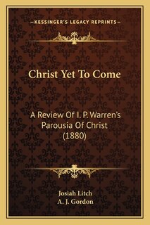 Couverture_Christ Yet To Come