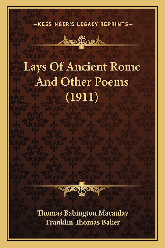 Couverture_Lays Of Ancient Rome And Other Poems (1911)