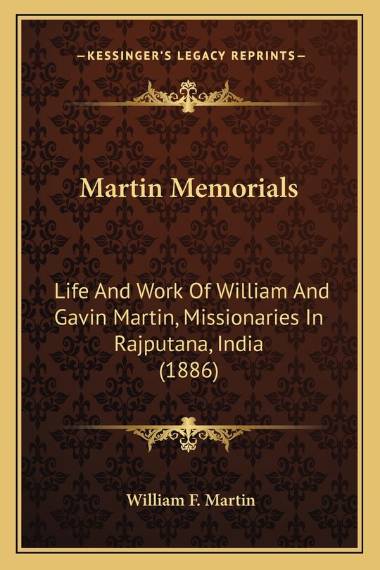 Front cover_Martin Memorials