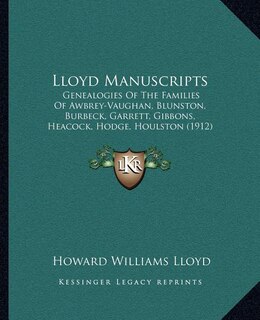 Couverture_Lloyd Manuscripts