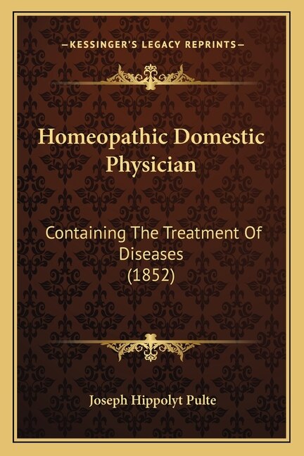 Front cover_Homeopathic Domestic Physician