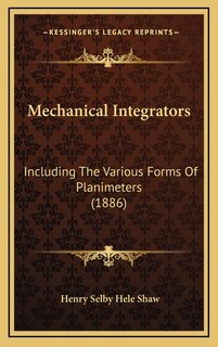 Front cover_Mechanical Integrators