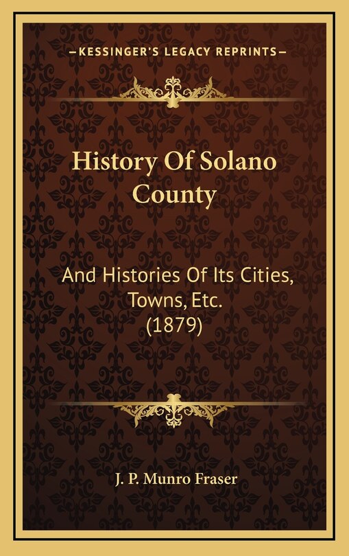 Front cover_History Of Solano County