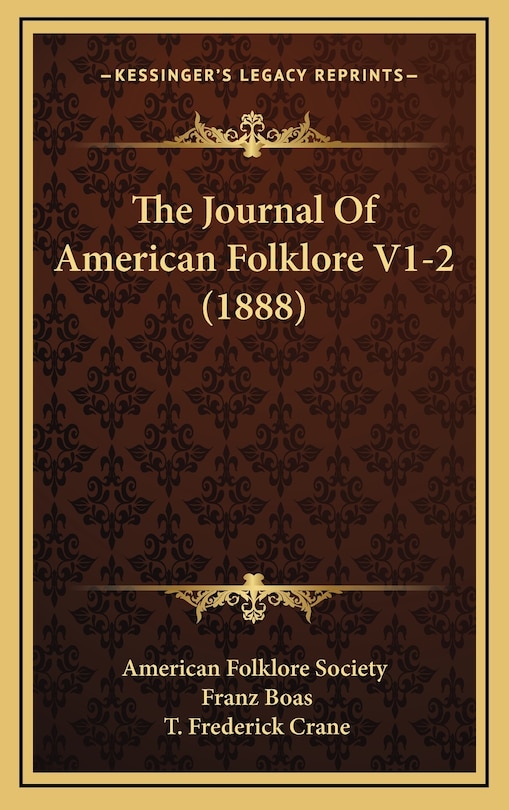 The Journal Of American Folklore V1-2 (1888)