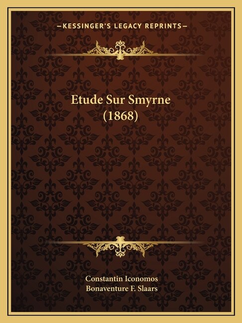 Couverture_Etude Sur Smyrne (1868)