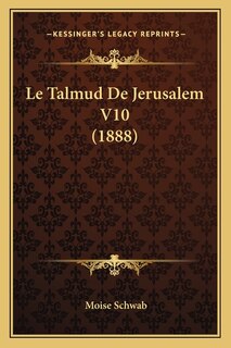 Couverture_Le Talmud De Jerusalem V10 (1888)