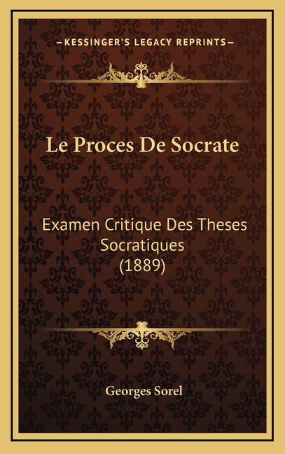 Front cover_Le Proces De Socrate