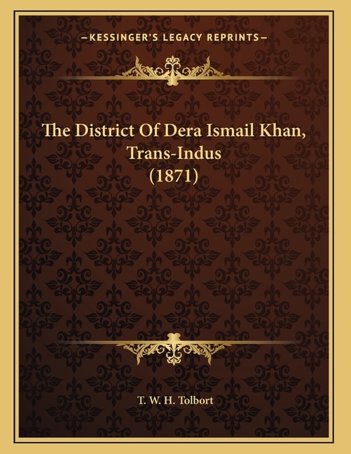 The District Of Dera Ismail Khan, Trans-Indus (1871)