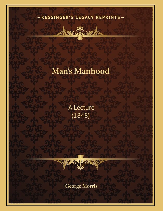 Front cover_Man's Manhood