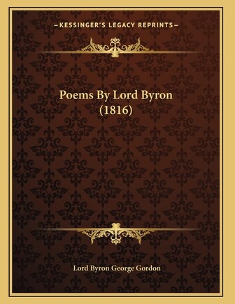 Poems By Lord Byron (1816)