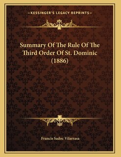 Front cover_Summary Of The Rule Of The Third Order Of St. Dominic (1886)