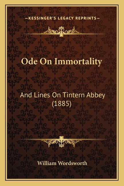 Front cover_Ode On Immortality