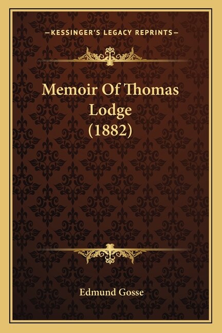 Front cover_Memoir Of Thomas Lodge (1882)