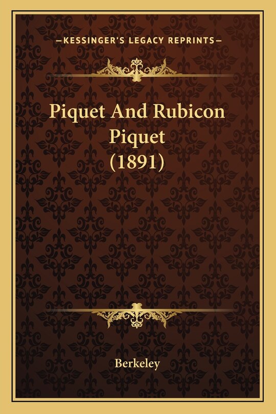 Front cover_Piquet And Rubicon Piquet (1891)